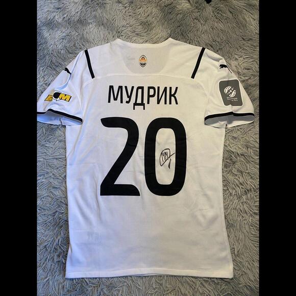 SHAKHTAR DONETSK 21/22 MATCH WORN SIGNED JERSEY MUDRYK #20 Ukrainian PL Chelsea - Picture 2 of 9